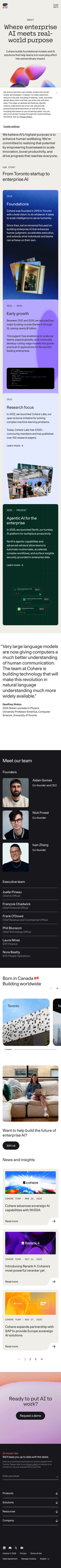 Cohere — About - mobile full page
