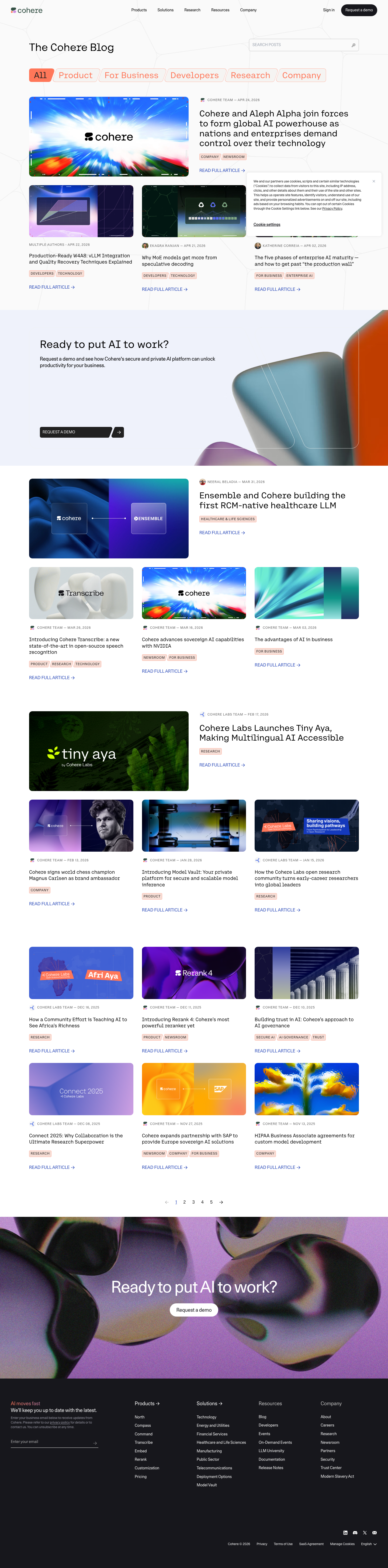 Cohere — Blog - full page scroll