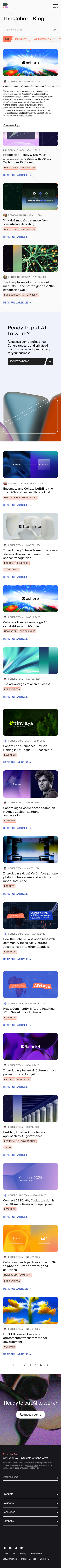 Cohere — Blog - mobile full page