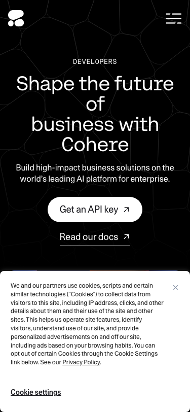 Cohere — Features - mobile