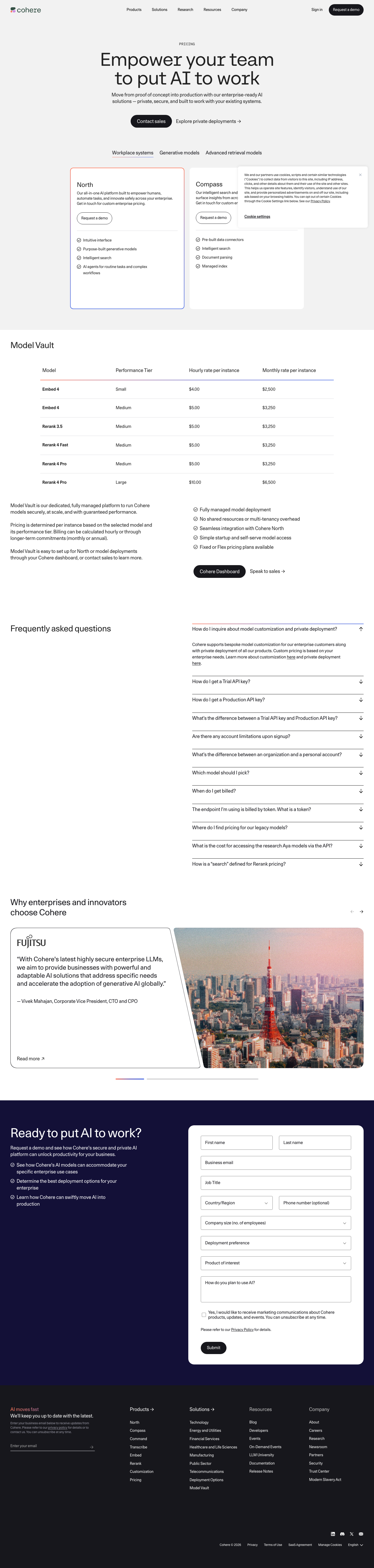 Cohere — Pricing - full page scroll