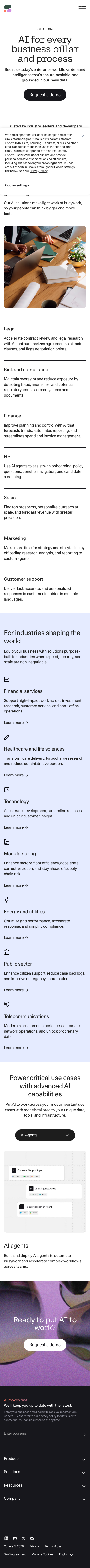 Cohere - mobile full page