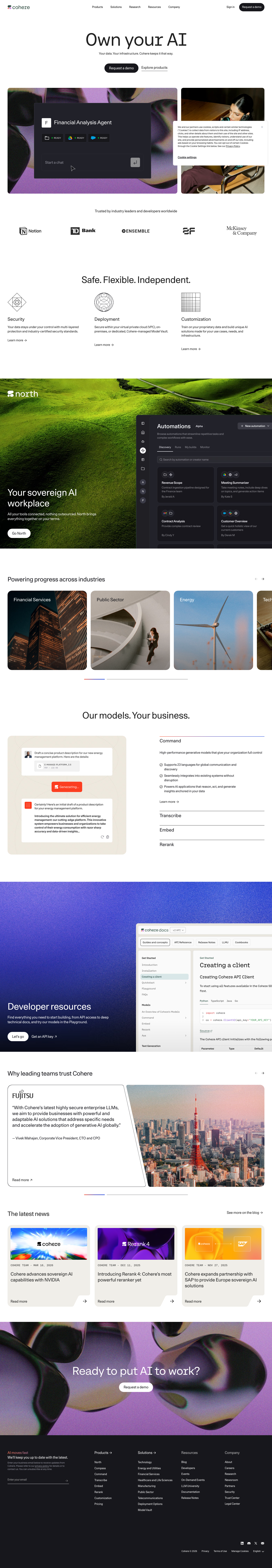 Cohere - full page scroll