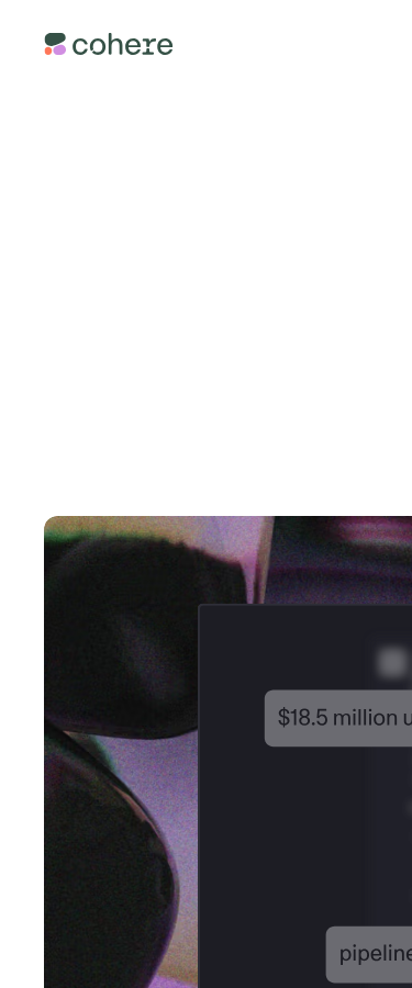 Cohere - mobile full page
