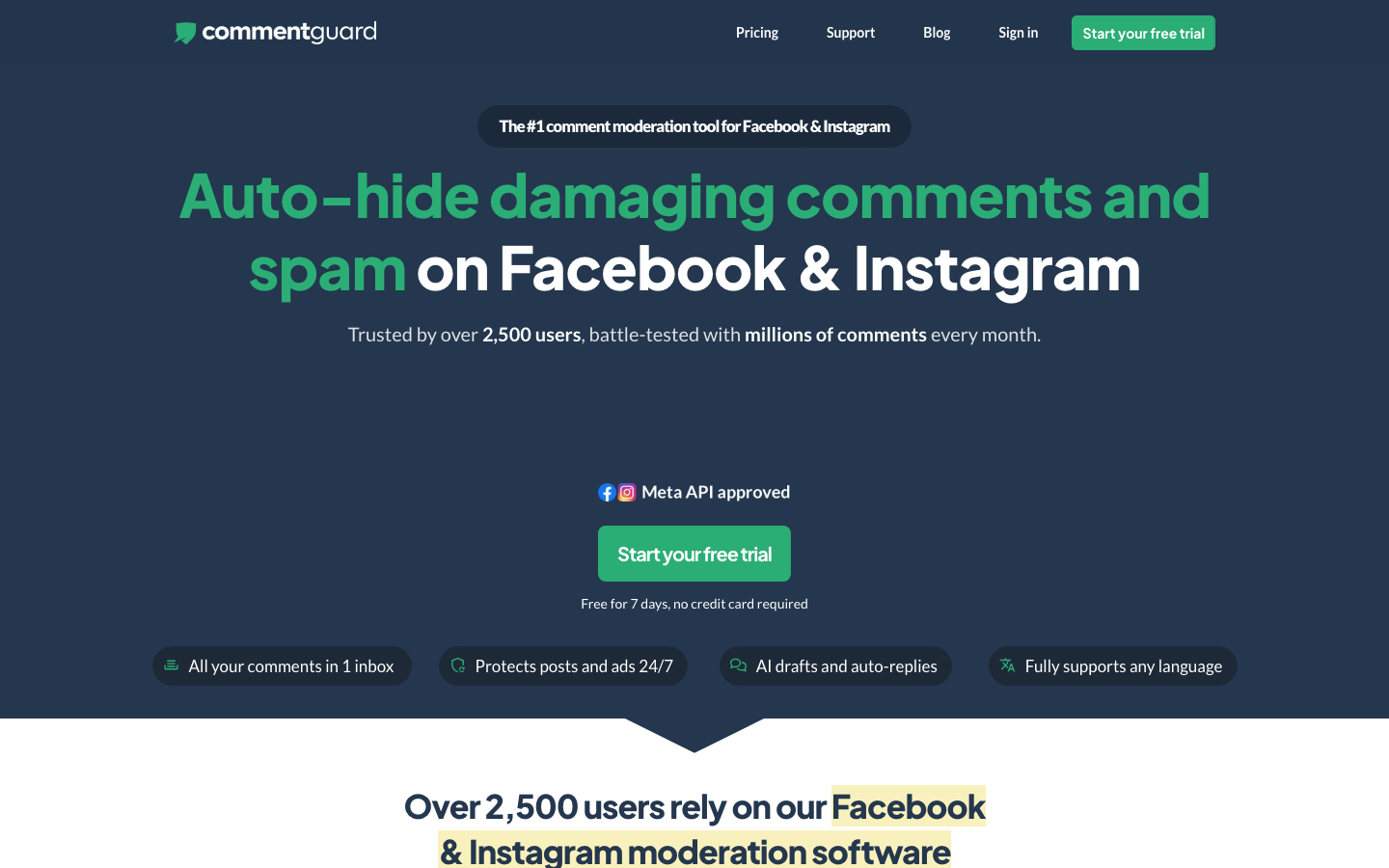 Start your free trial, no credit card required. · dark-mode, minimalism, monochrome, saas, developer-tools, ai, hero-with-cta, feature-trio, feature-alternating, footer-compact