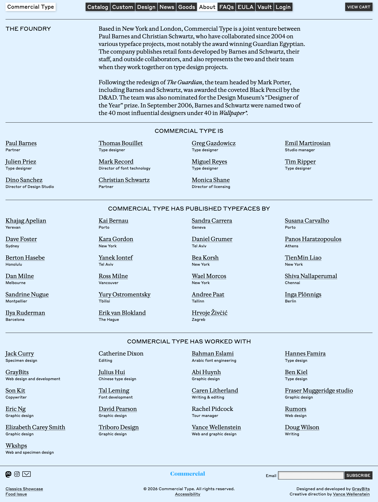 Commercialtype — About - full page scroll
