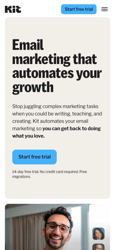 Convertkit - mobile