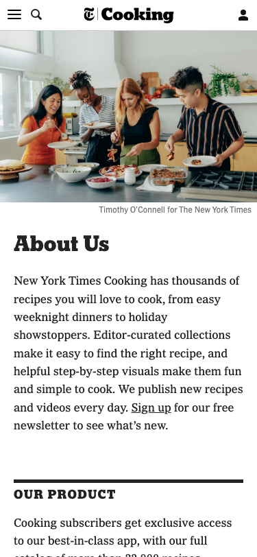 Cooking Nytimes - mobile