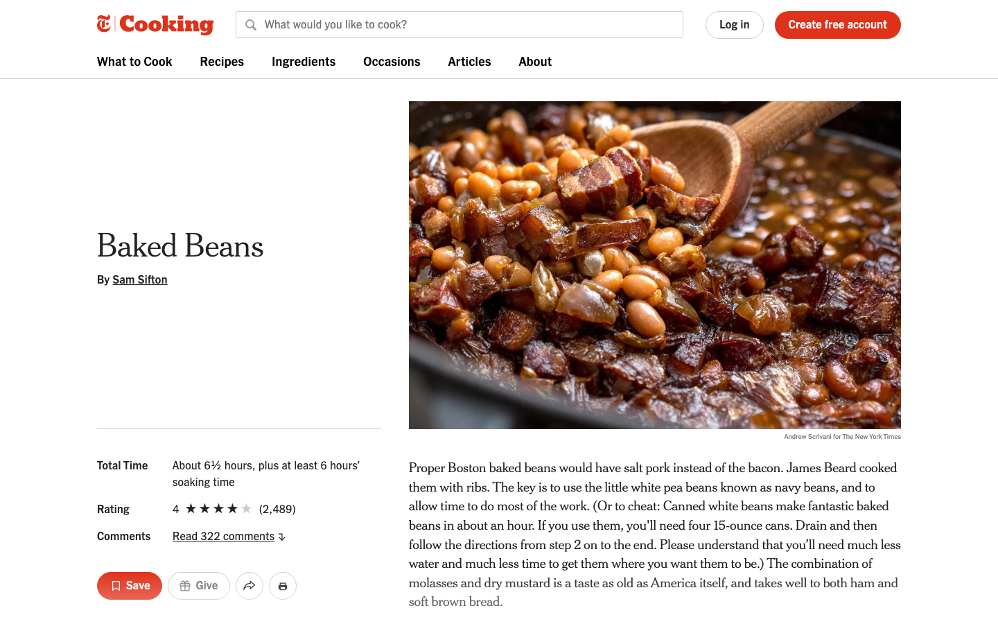 The layout prioritizes visual hierarchy through a grid of food photography and article previews. Clean typography and ample white space create a sense of refined presentation, emphasizing the quality of the content. · food blog, recipe website, cooking magazine, food media, editorial cooking, minimalist food, clean design, food photography, recipe index, culinary website