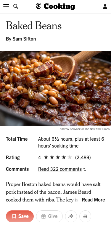 Cooking Nytimes - mobile