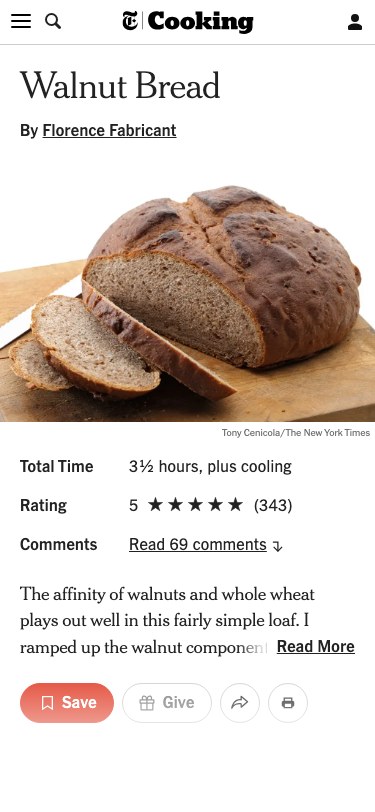 Cooking Nytimes - mobile