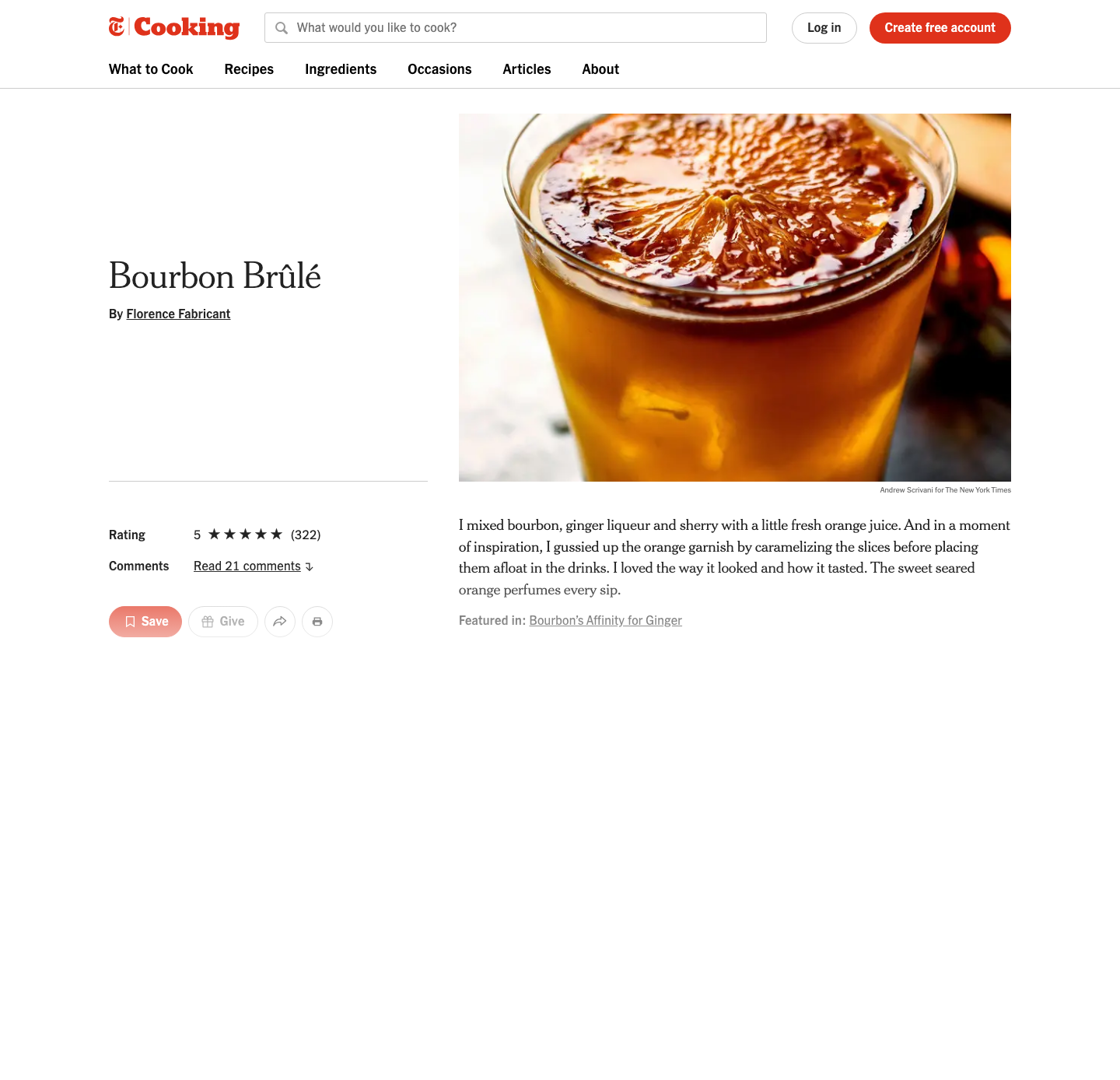 Cooking Nytimes - full page scroll
