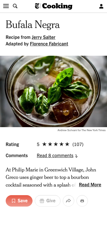 Cooking Nytimes - mobile