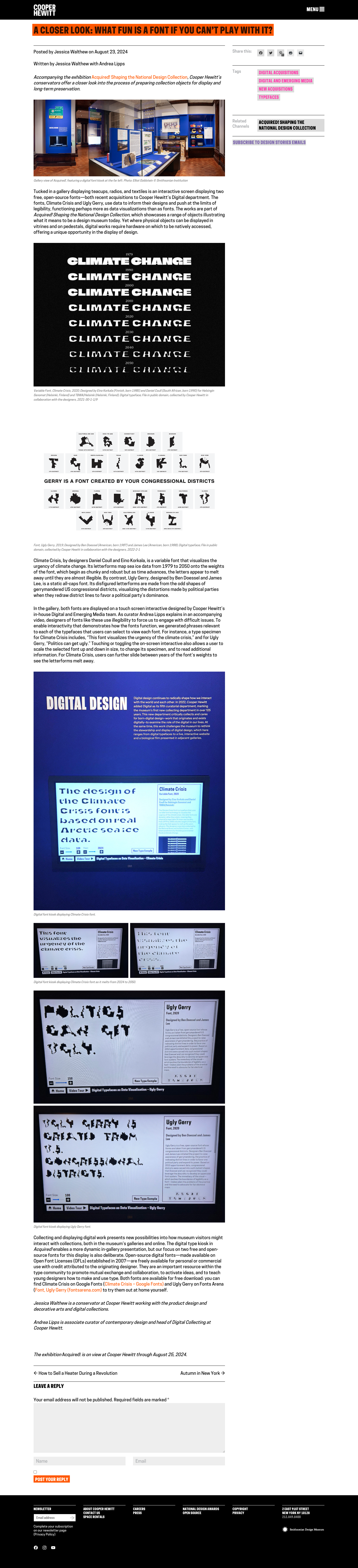 Cooperhewitt — Blog - full page scroll