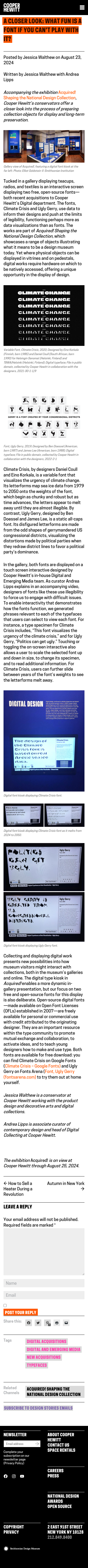 Cooperhewitt — Blog - mobile full page