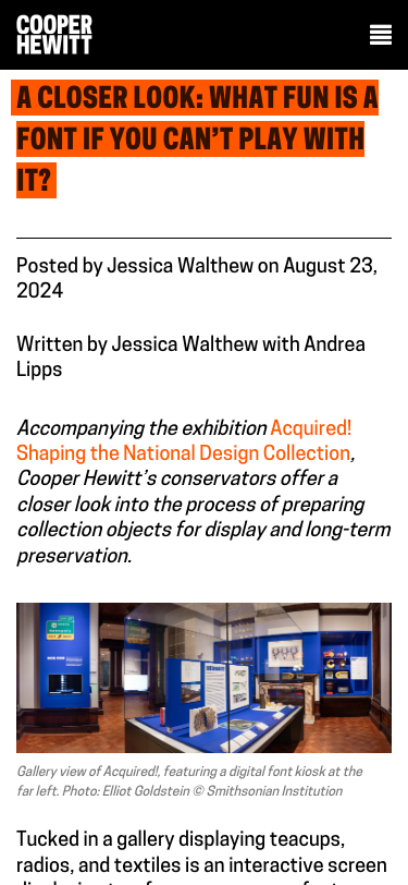 Cooperhewitt — Blog - mobile
