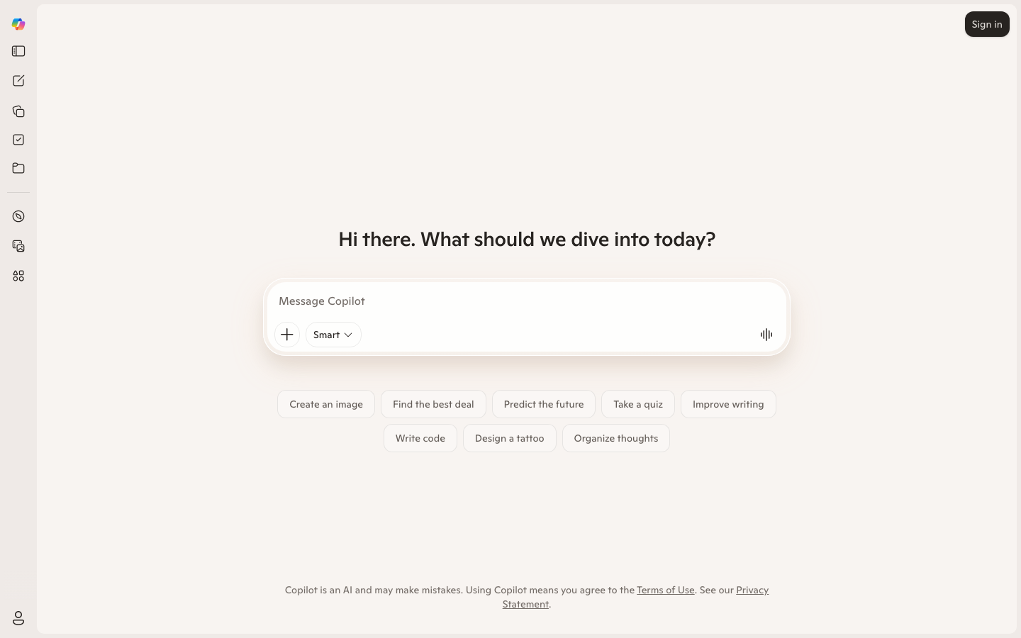 Copilot Microsoft - full page scroll