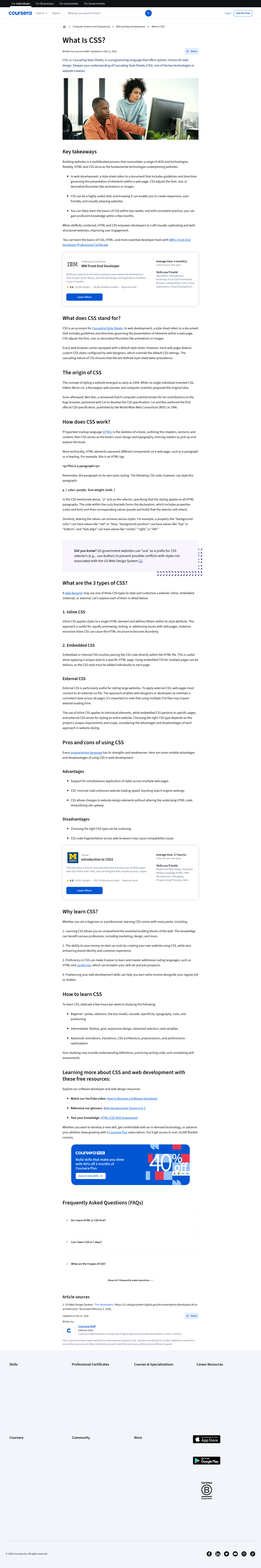 Coursera - full page scroll