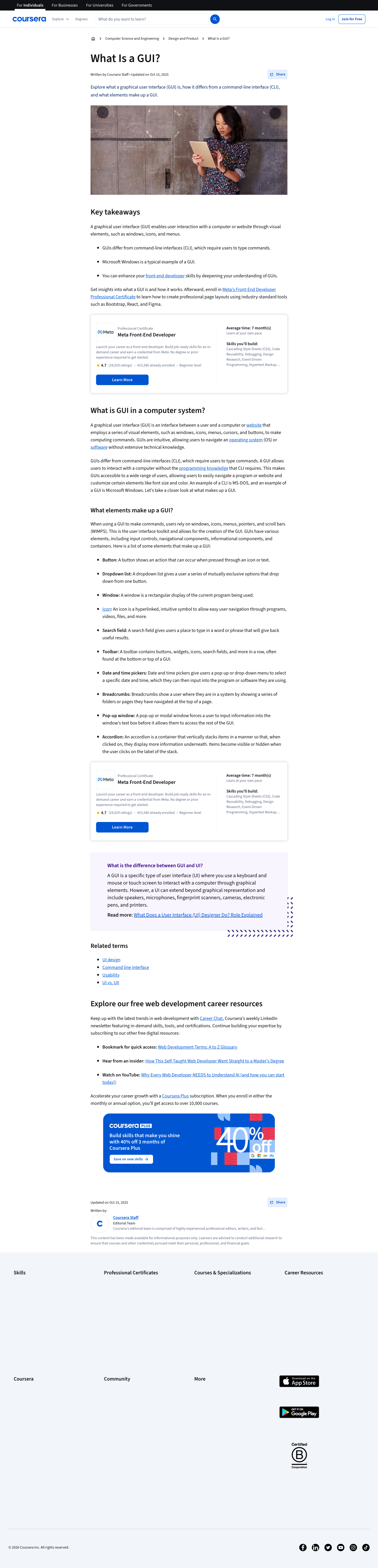 Coursera - full page scroll