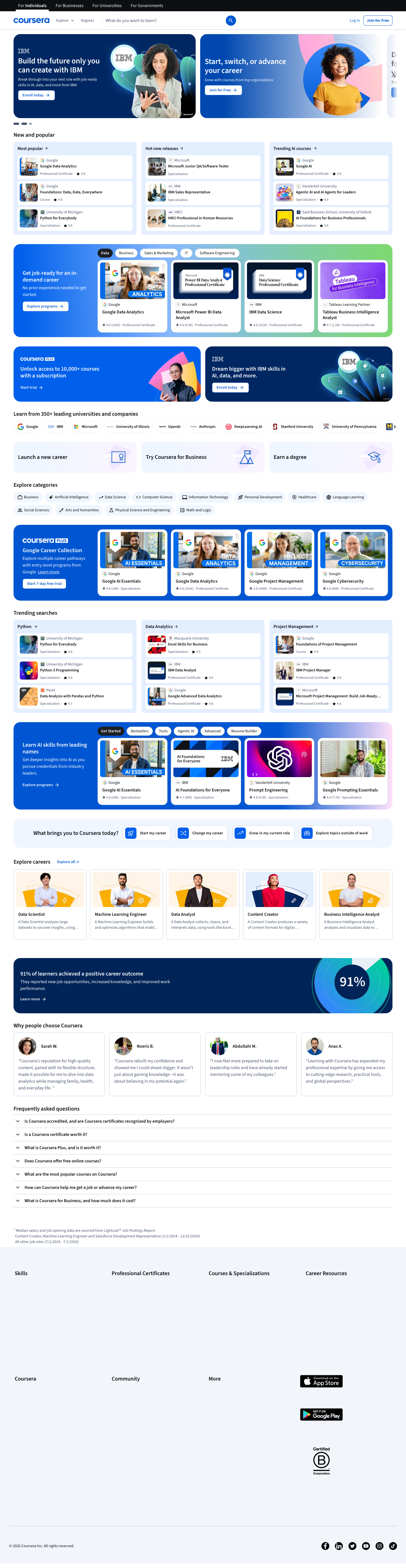 Coursera - mobile full page