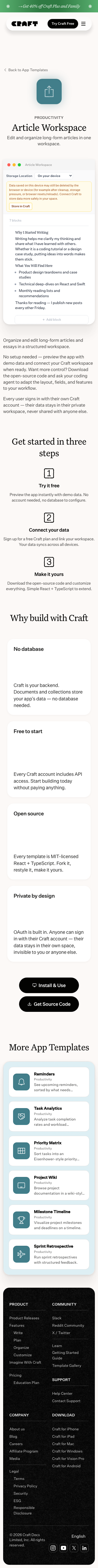 Craft Do - mobile full page