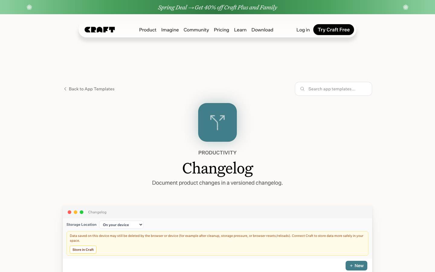 The layout prioritizes clarity and ease of navigation with a clean, grid-based structure. Whitespace is generous, and the color palette is restrained, emphasizing content hierarchy and a sense of calm efficiency. · saas landing page, productivity app, minimalist design, developer tools, clean interface, workspace design, notes app, task management, craft design