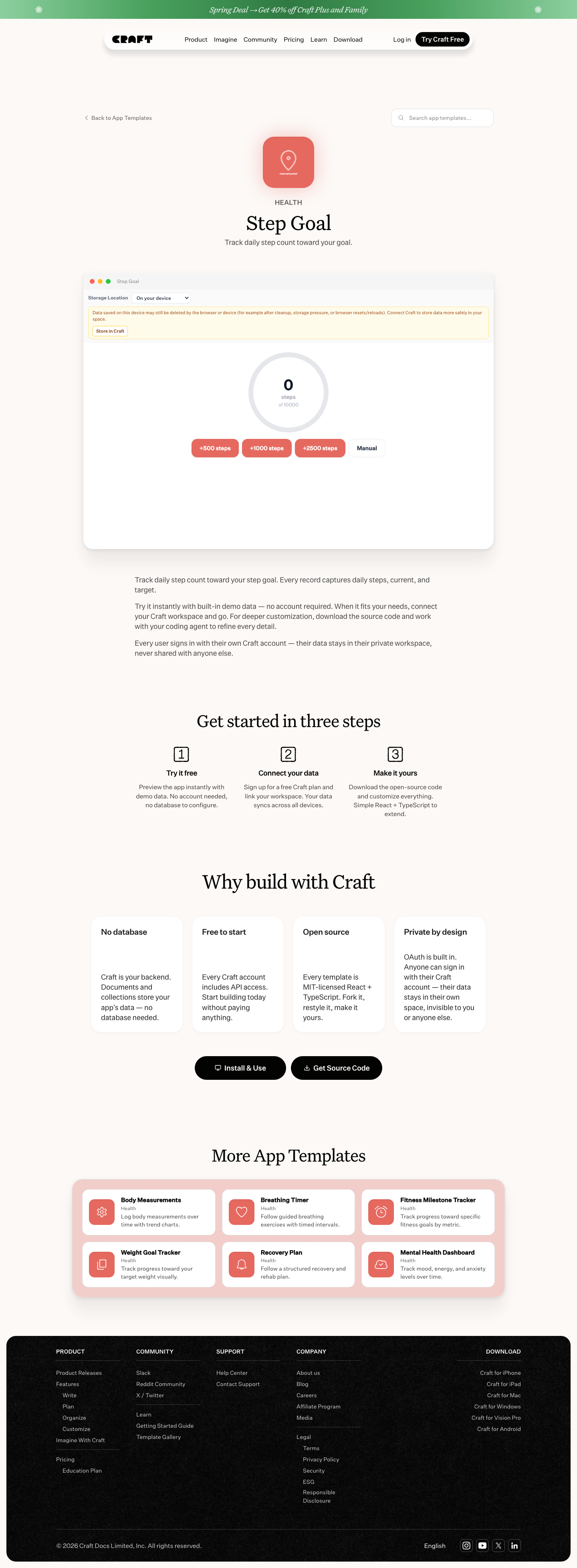 Craft Do - full page scroll