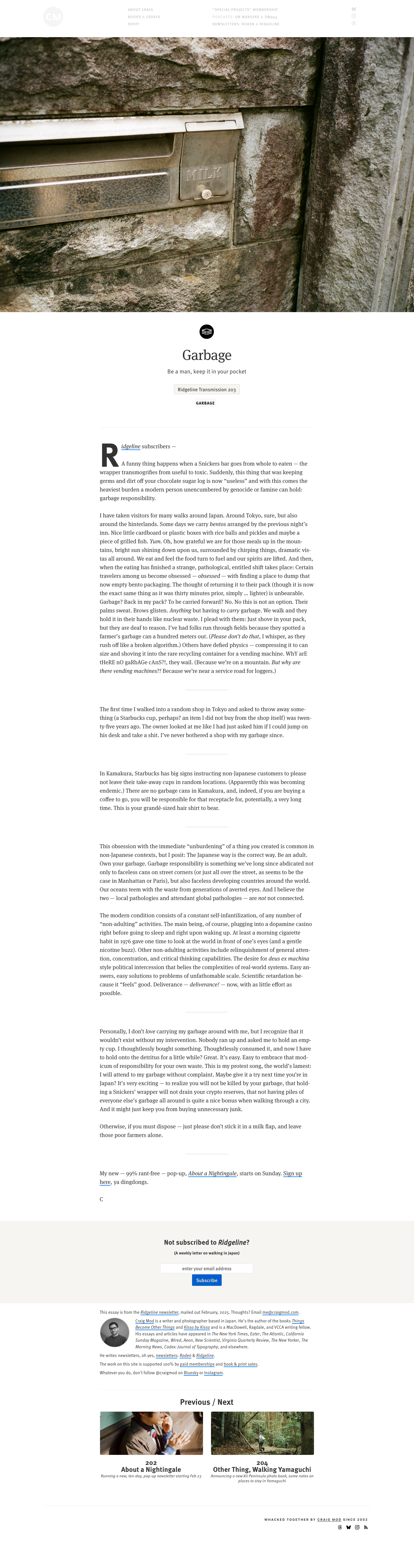 Craigmod - full page scroll
