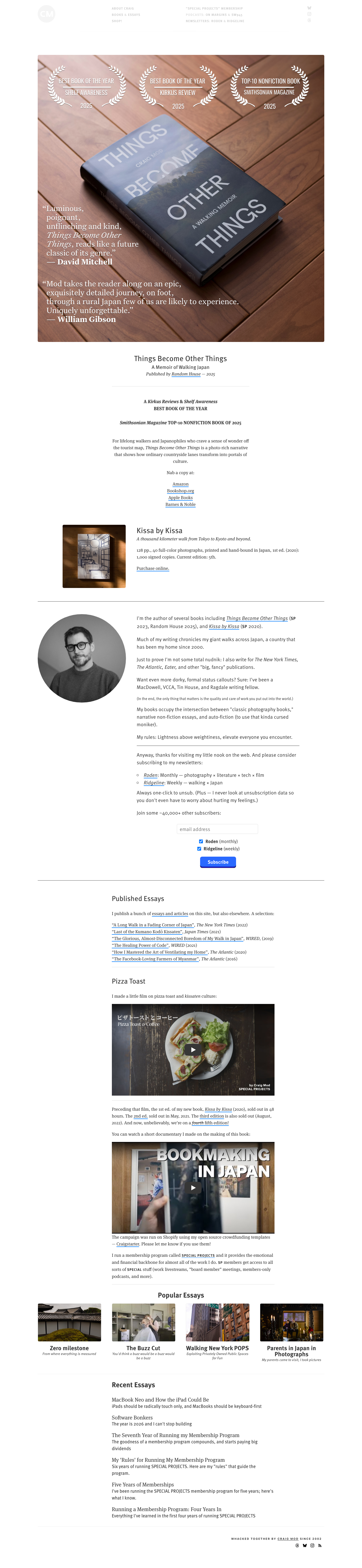 Craigmod - mobile full page