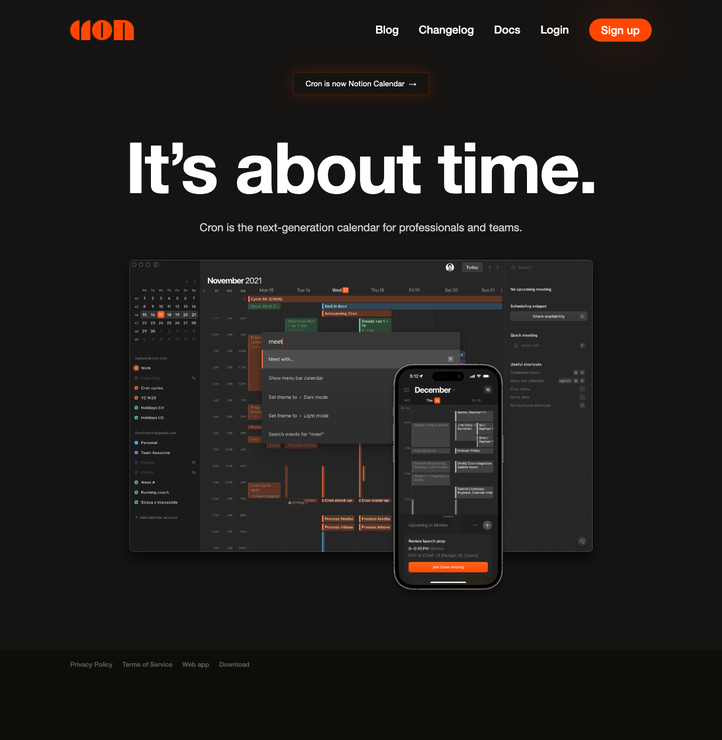 Cron - full page scroll
