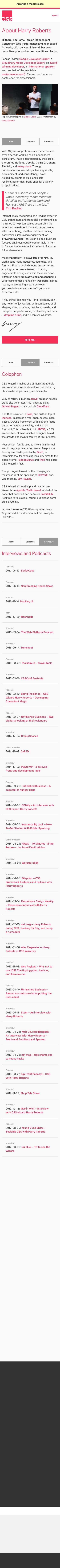 Csswizardry — About - mobile full page