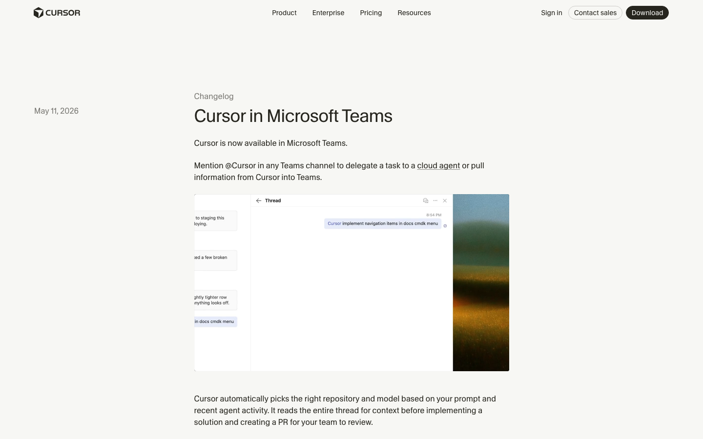 Cursor — Changelog - Changelog