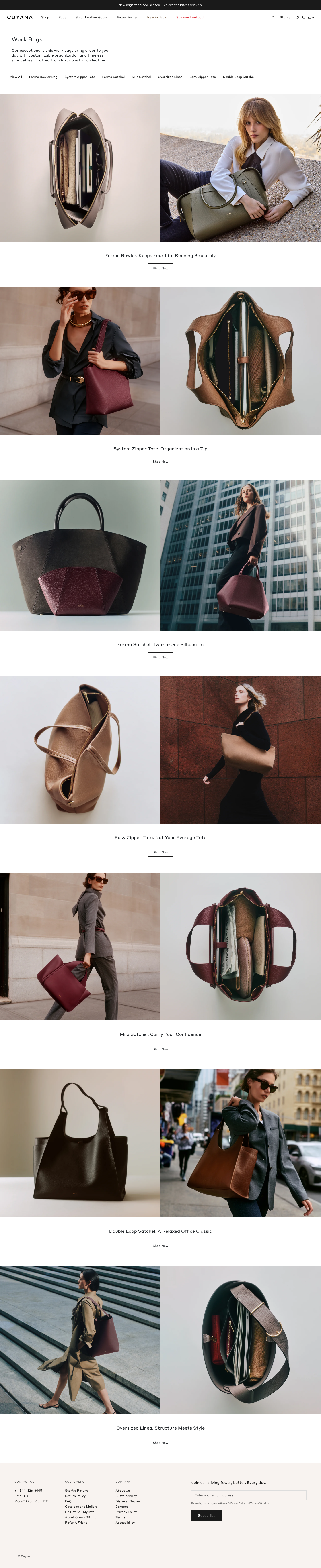 Cuyana - full page scroll