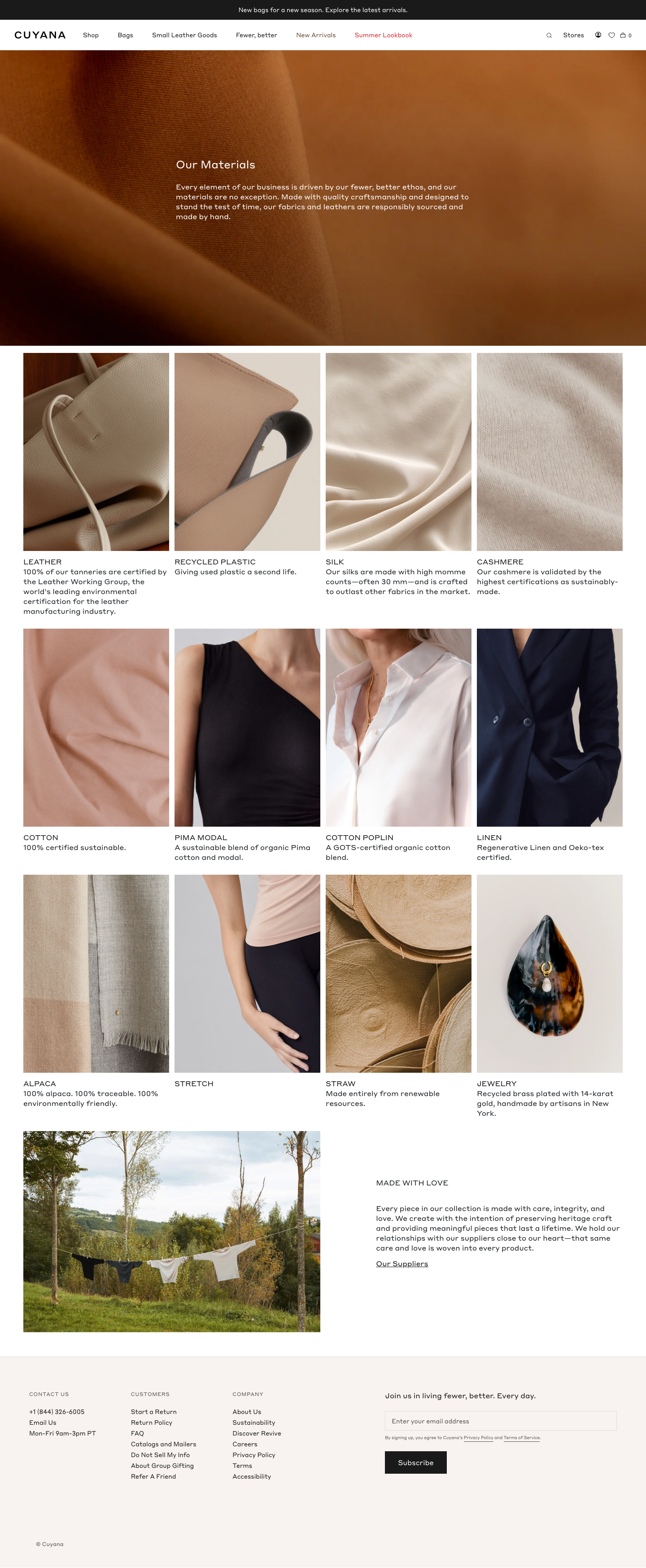 Cuyana - full page scroll