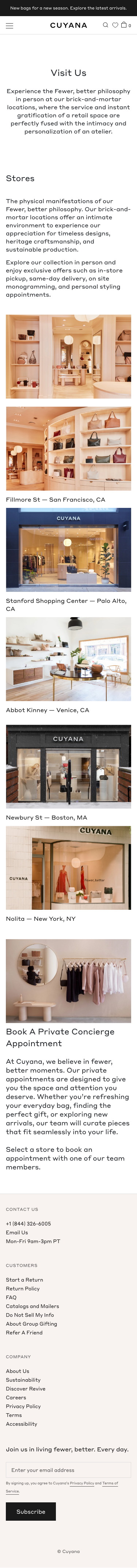 Cuyana - mobile full page