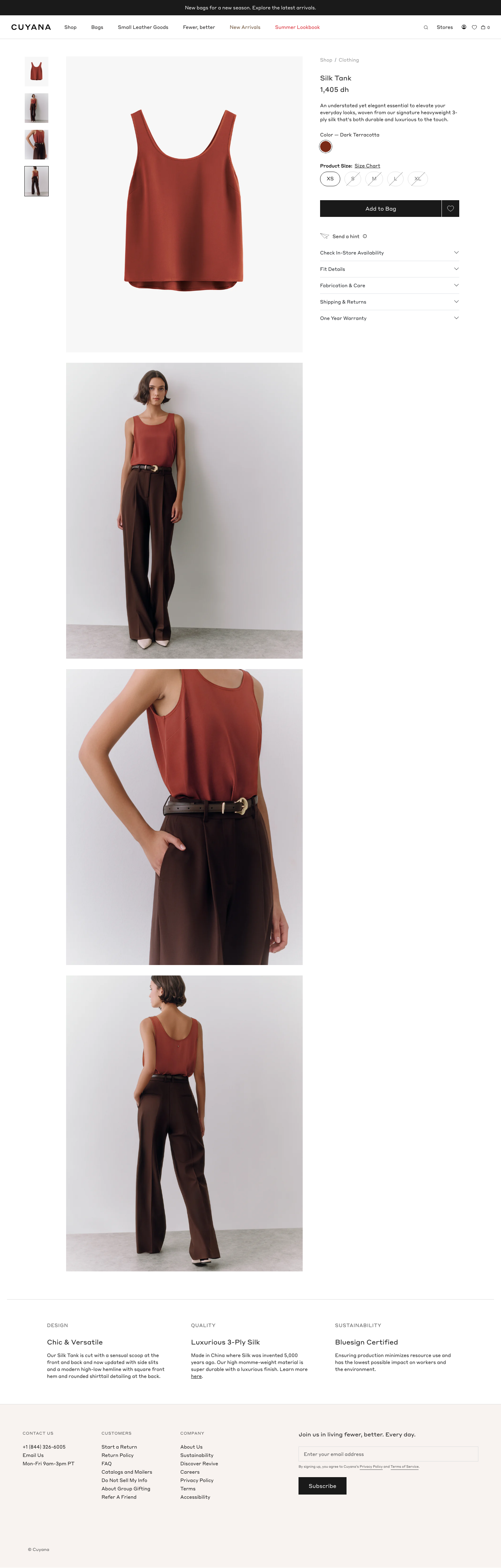 Cuyana - full page scroll