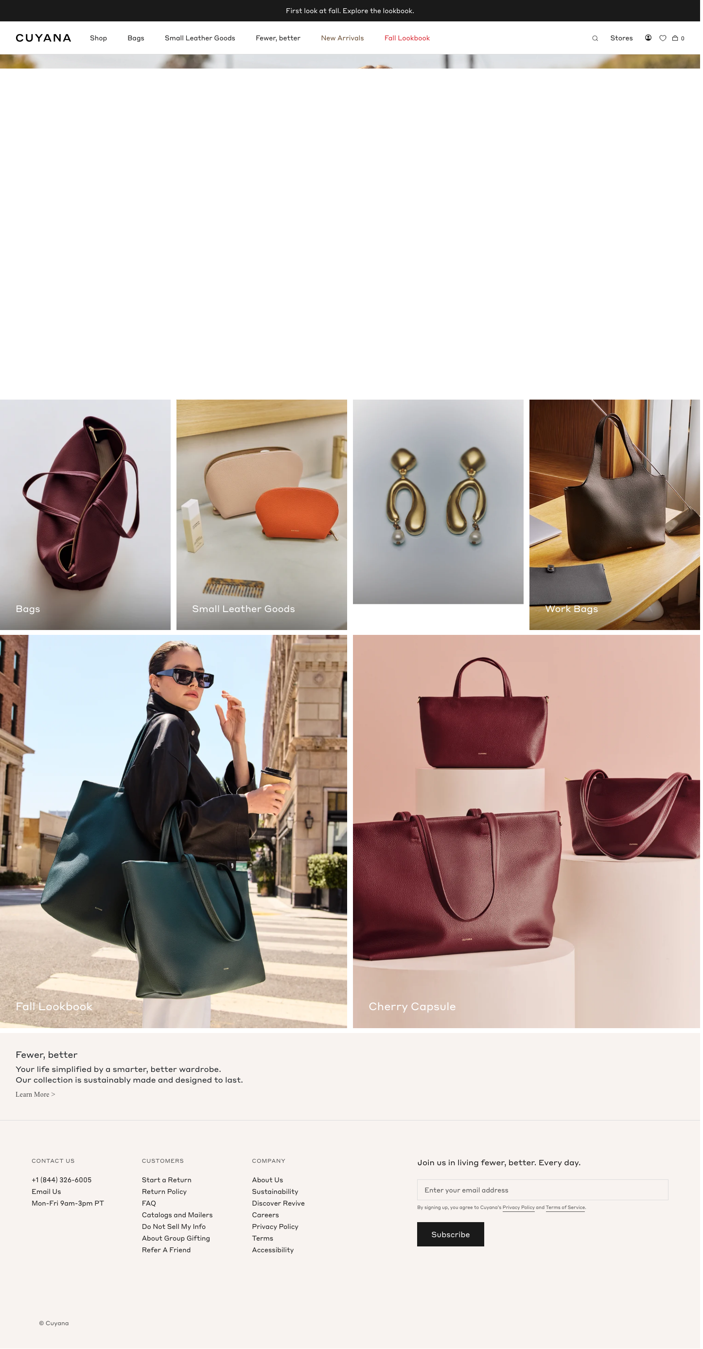 Cuyana - mobile full page