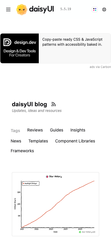Daisyui — Blog - mobile