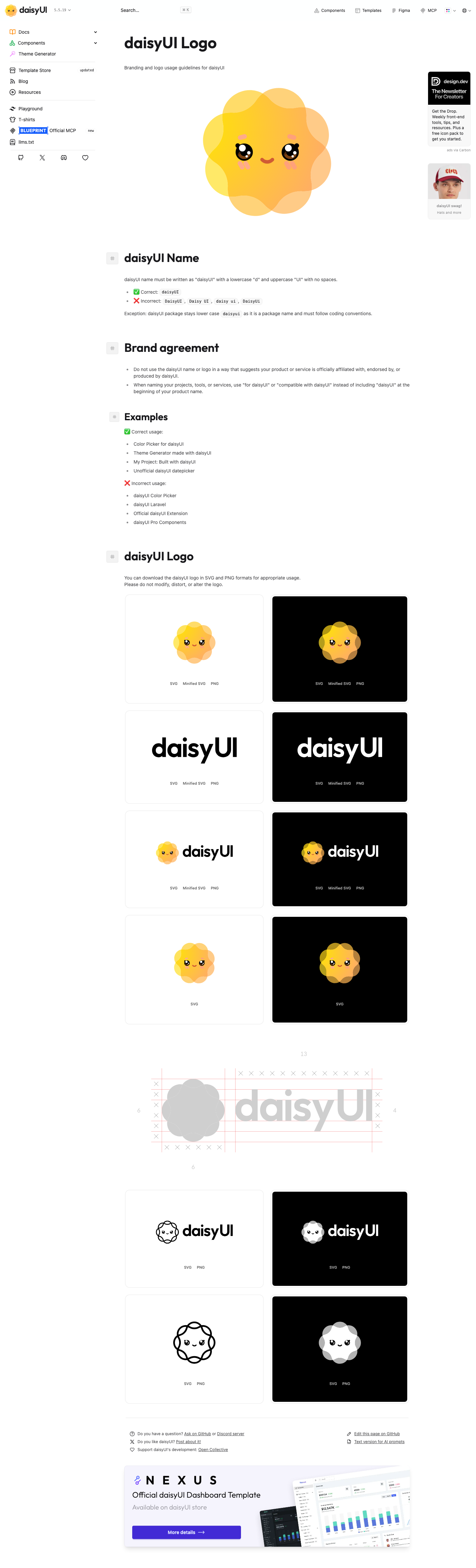 Daisyui - full page scroll