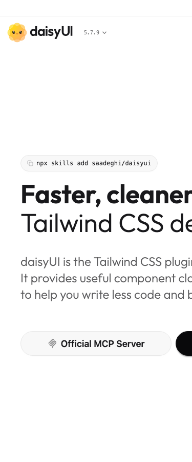 Daisyui - mobile full page