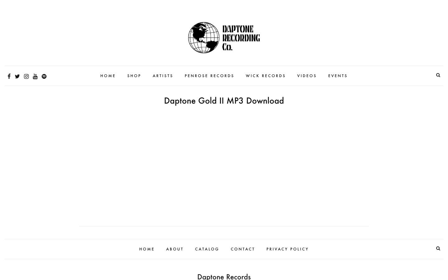 The page uses a layered, textured hero image with a vintage aesthetic. The color palette is muted and earthy, creating a sense of nostalgia. The overall density is moderate, allowing the individual elements to breathe. · record label website, vintage music design, retro agency site, muted color palette, textured hero image, daptonerecords, independent label, music branding