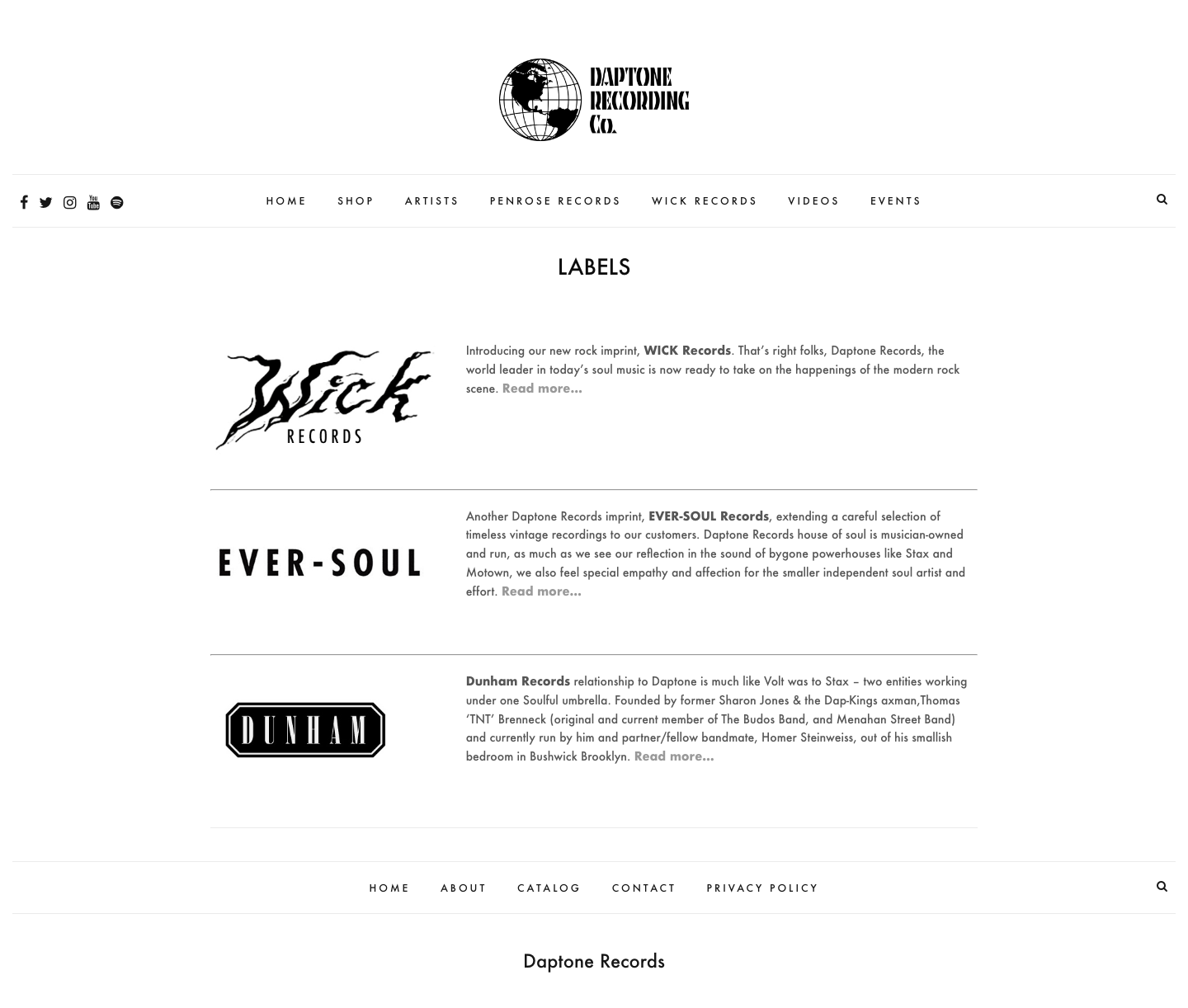 Daptonerecords - full page scroll