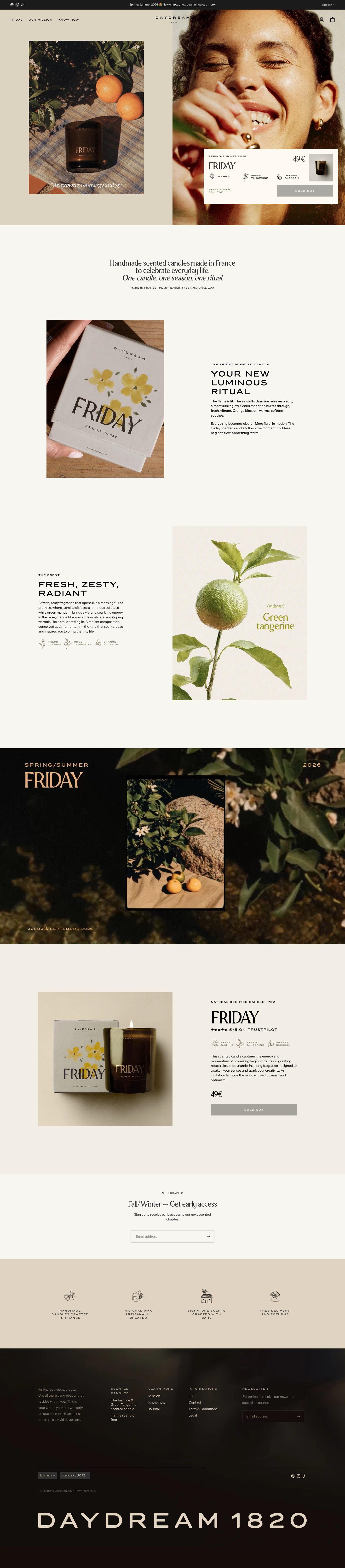 Daydream 1820 - full page scroll