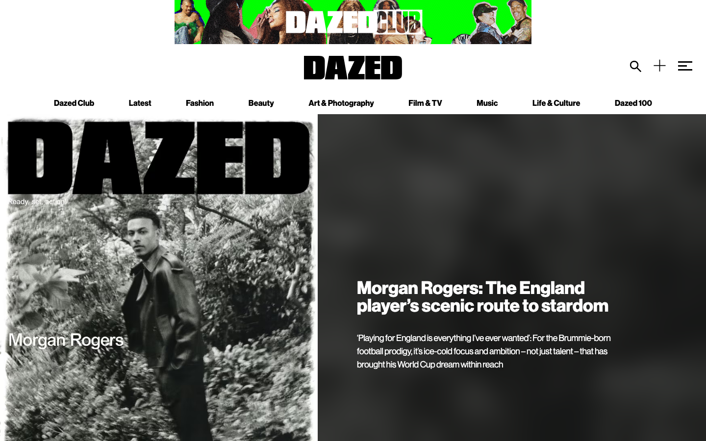 Youth and pop culture provocateurs since 1991. Fearless fashion, music, art, film, politics and ideas from today's bleeding edge. Declare Independence. · editorial, monochrome, minimalism, media, hero-fullbleed, logo-cloud, sticky-nav