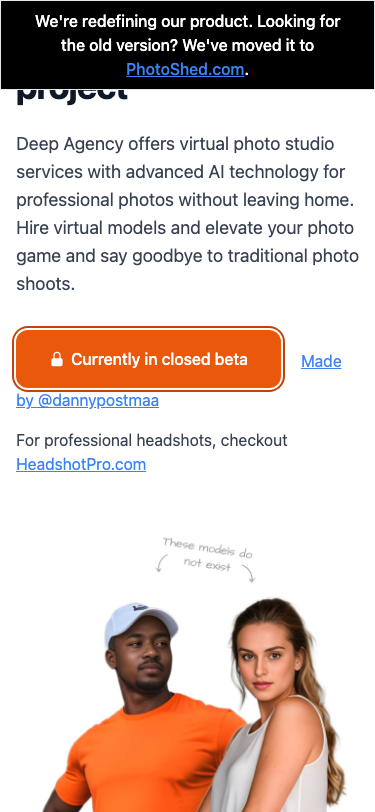 AI Modelling Agency | Deep Agency - mobile