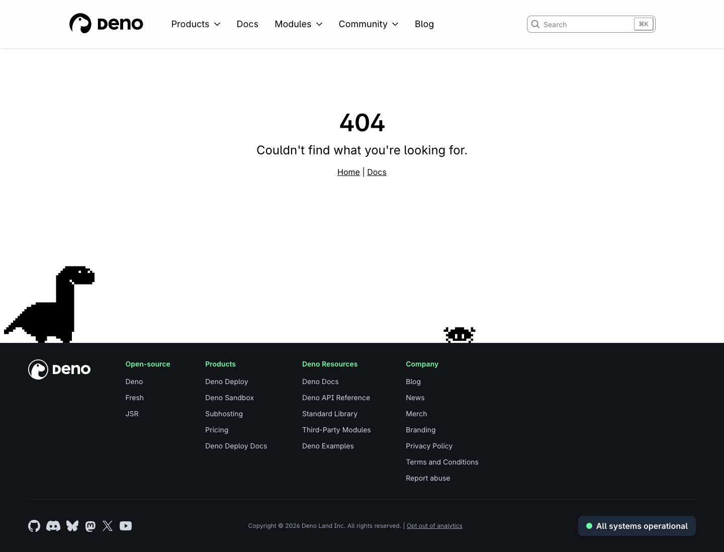 Deno — About - full page scroll