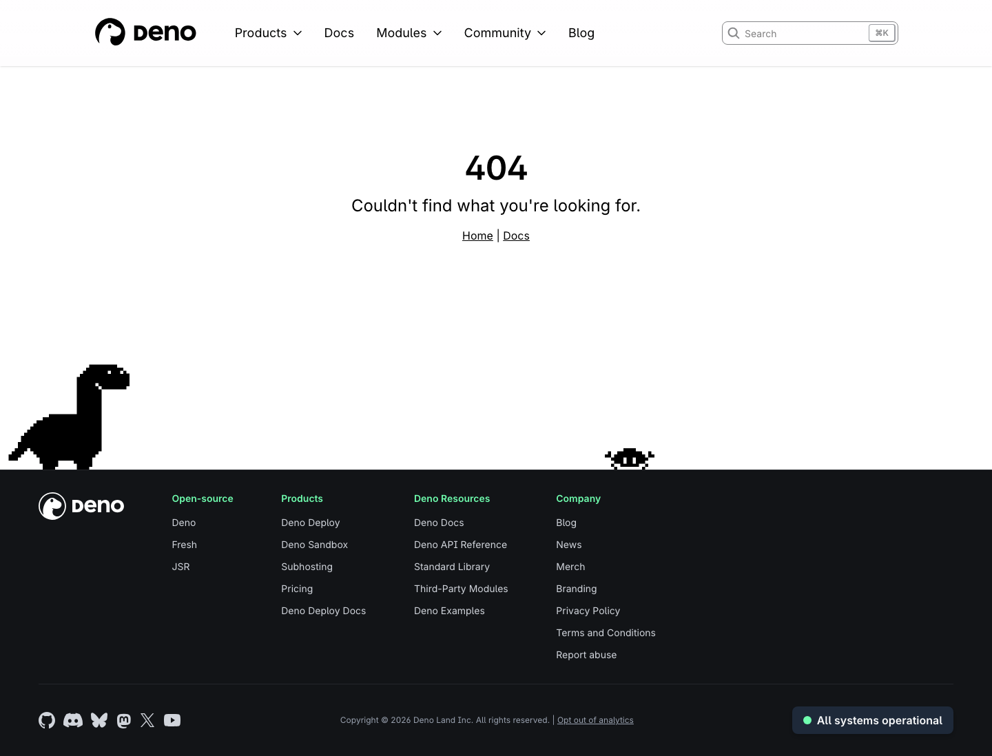 Deno — Docs - full page scroll