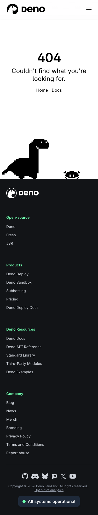 Deno — Sign up - mobile full page