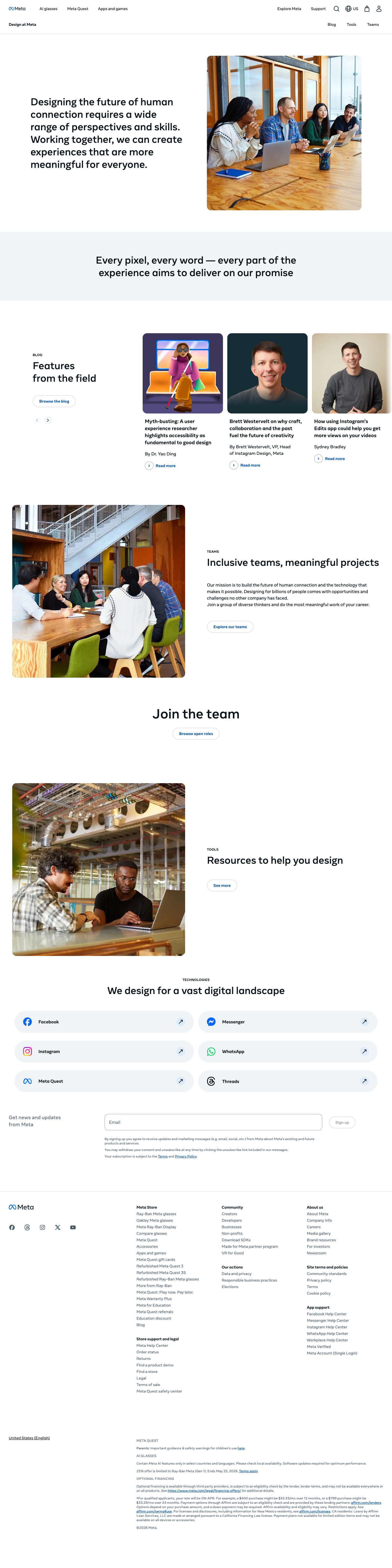 Design Facebook - full page scroll