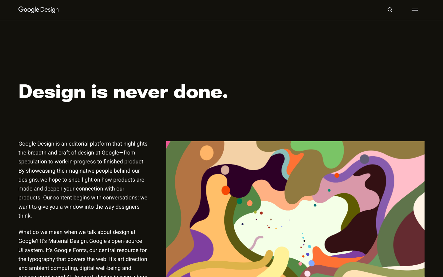The hero image uses a blurred, atmospheric photograph to create a sense of depth and intrigue. The stark white typography contrasts with the dark background, emphasizing the headline's importance. It feels clean and focused, prioritizing visual impact. · design system, transparent screens, ai glasses, google design, dark mode, minimalist design, tech design, blurred background, hero image, technical aesthetic